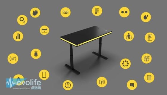 智能辦公桌：可充電調高測心率還能提示開窗