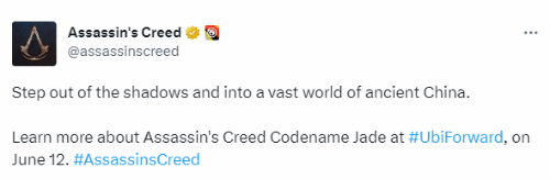 3A級RPG大作 《刺客信條》手游確認：背景為古代秦朝