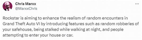 網傳《GTA6》能進入酒店 NPC會搶劫玩家房子和車輛(圖2) 網傳《GTA6》能進入酒店 NPC會搶劫玩家房子和車輛