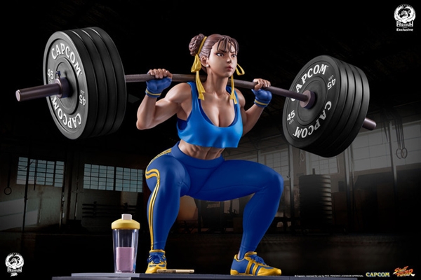 《街霸》人氣角色春麗高端雕像公開：精致傳神健身舉杠鈴