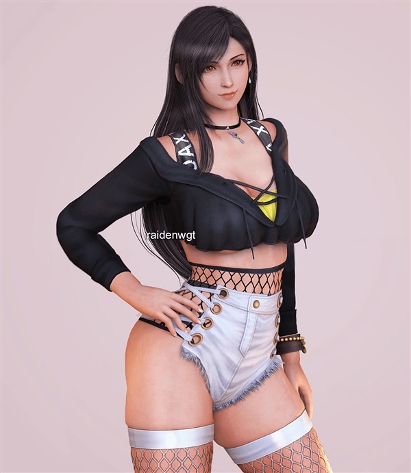 《最終幻想7》蒂法、愛麗絲萬圣節3D美圖：別樣誘惑