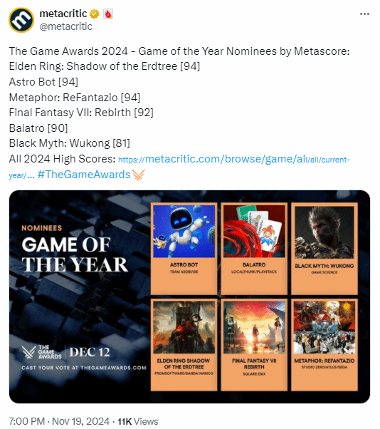 油管主質(zhì)疑《黑神話：悟空》提名年度：90%的銷量來自中國 并沒有風(fēng)靡全球